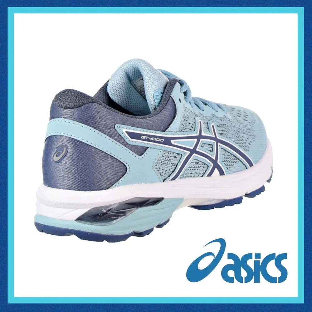 NIB ASICS Women's GT-1000 6 Running Shoe, Porcelain Blue/Smoke Blue/White Size 9 - Picture 3 of 6